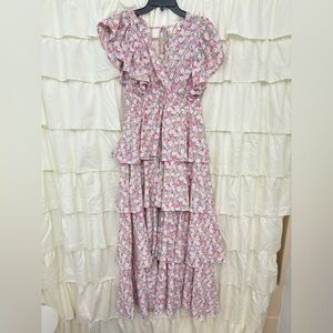 Floral Ruffle Maxi Dress